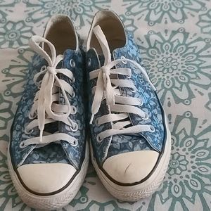 Converse flowered sneakers